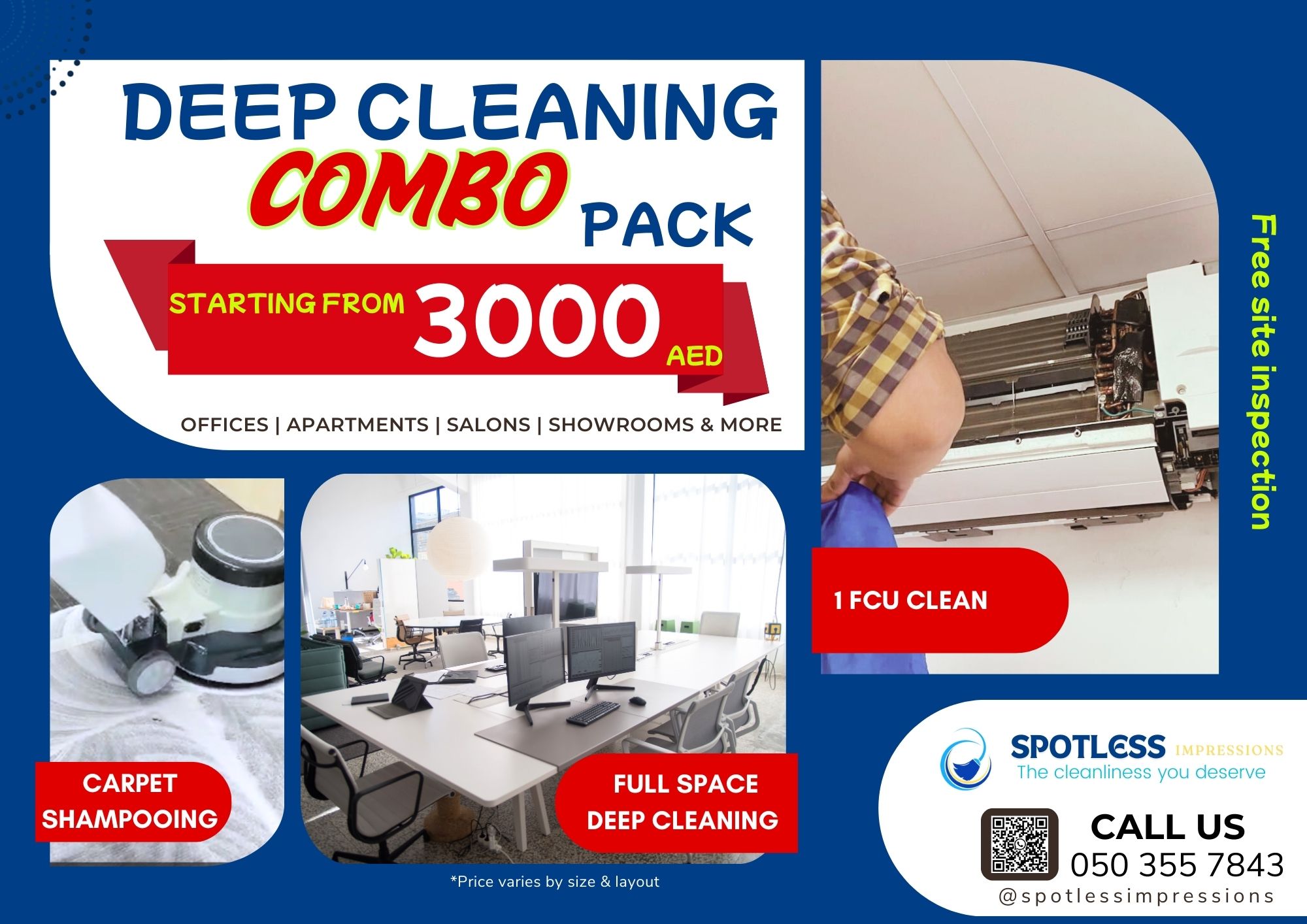 Our Deep Cleaning Combo Package is here again! 
Double the care, double the freshness. 🧹🧼
Book Now : 050 355 7843
#spotlessimpressions #deepcleaning #uaecleaningservice
