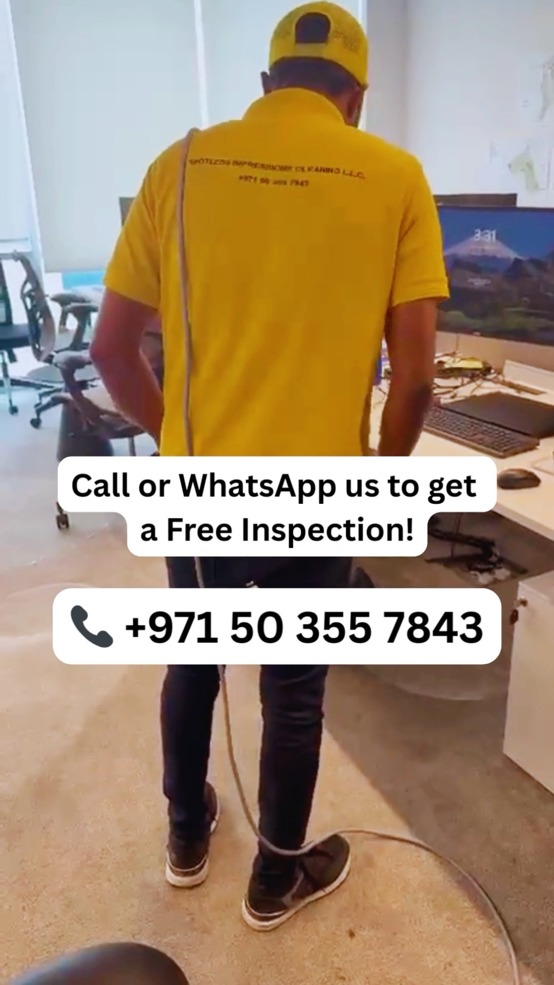 Our Cleaning team in action !

📞 Call or WhatsApp us to get a free inspection  I +971 50 355 7843

#OfficeCleaning #ProfessionalCleaning #UAECleaning #CommercialCleaning #SpotlessImpressions